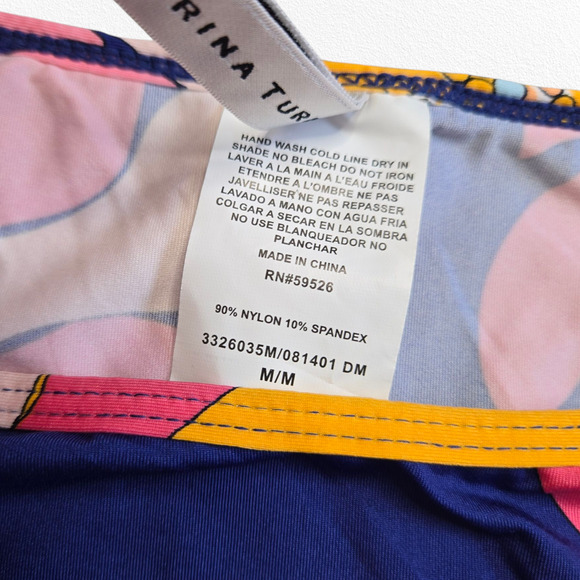 Trina Turk Tropical Floral Breeze Swim Tunic Kaftan Cover-Up Dress Size Medium - Picture 8 of 12